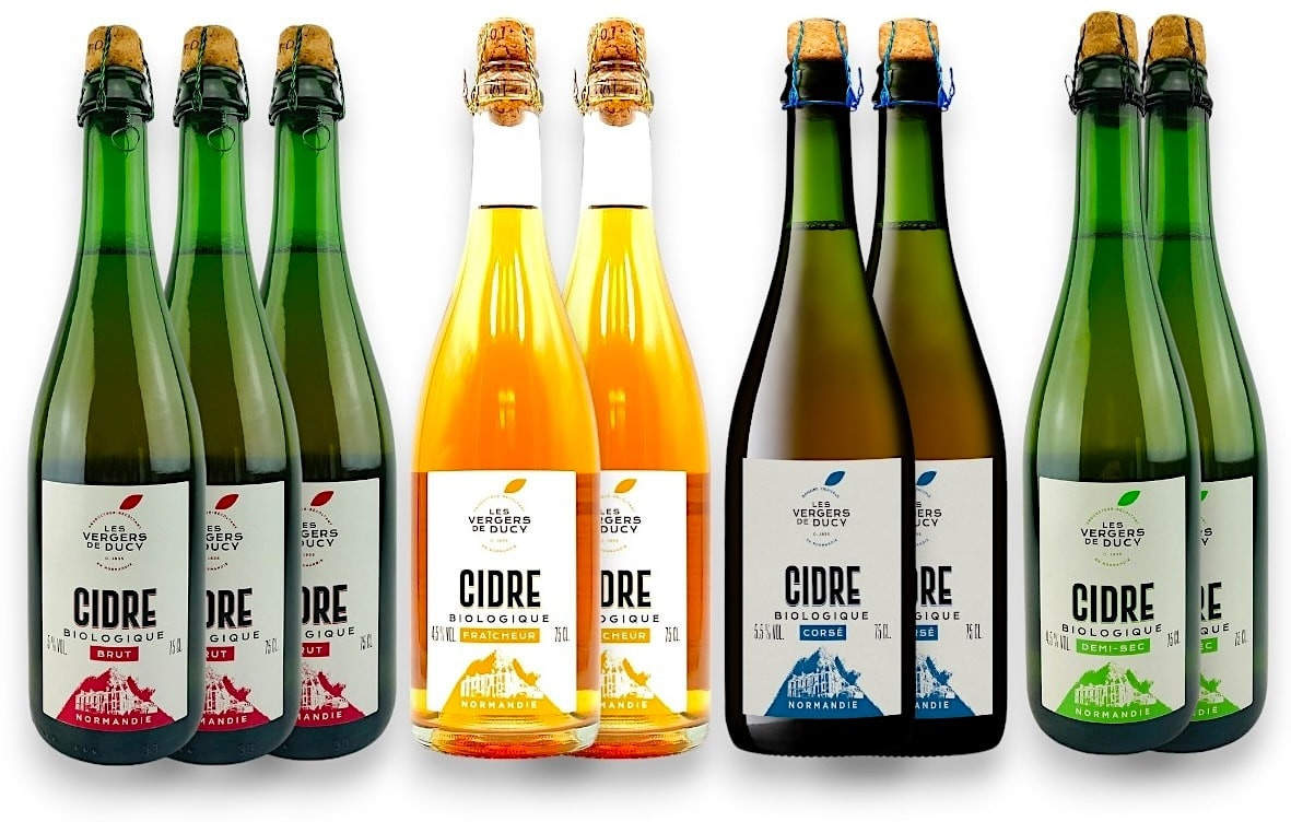 Bio-Cidre von der Domaine de La Flaguerie Probierpaket (9 x 0,75l)