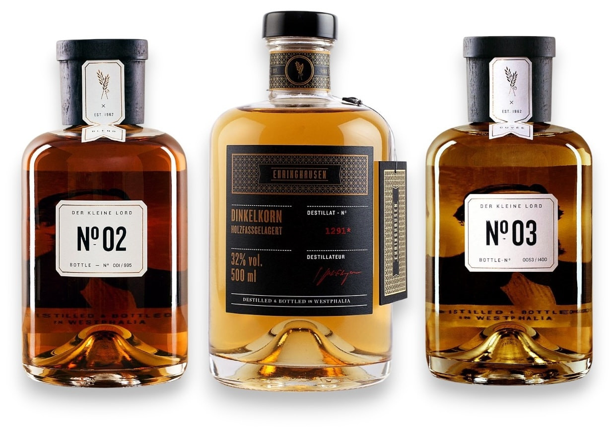 Probierpaket Ehringhausen Bio-Dinkelwhiskies (3 x 0,5l, 42%/32%)